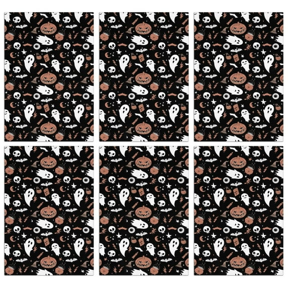 6 Pcs Funny Kitchen Towels,Accented Spooky Halloween Pattern Microfiber Dish Towels,Kitchen Tea Towels,Kitchen Towel Set (18" X 26")