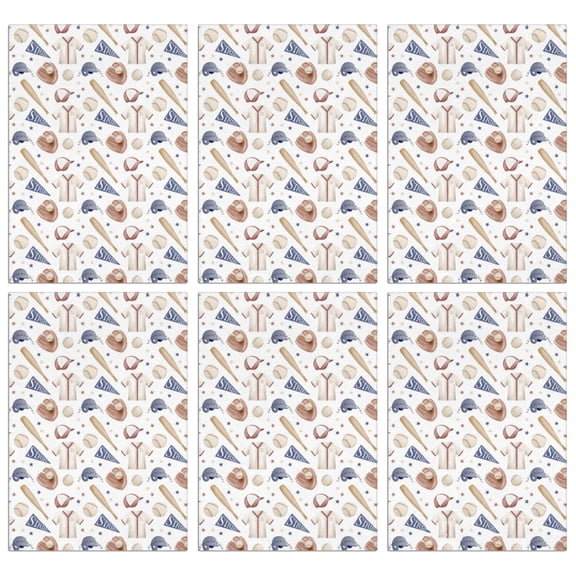 6 Pcs Funny Kitchen Towels,Baseball Uniform Pattern Microfiber Dish Towels,Kitchen Tea Towels,Kitchen Towel Set (18" X 26")