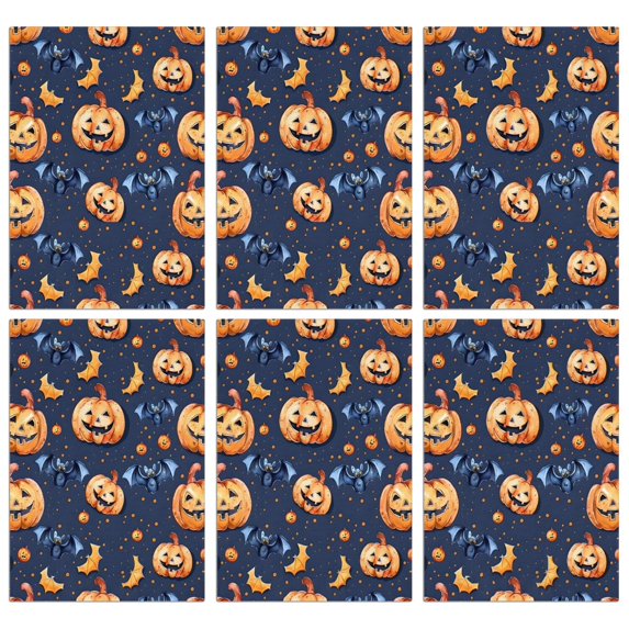 6 Pcs Funny Kitchen Towels,Bat Pumpkin Halloween Pattern Microfiber Dish Towels,Kitchen Tea Towels,Kitchen Towel Set (18" X 26")