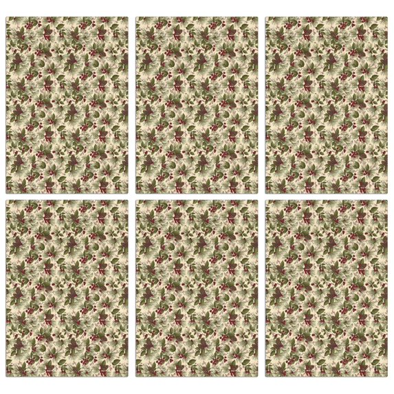 6 Pcs Funny Kitchen Towels,Beige Christmas Pine Cone Pattern Microfiber Dish Towels,Kitchen Tea Towels,Kitchen Towel Set (18" X 26")