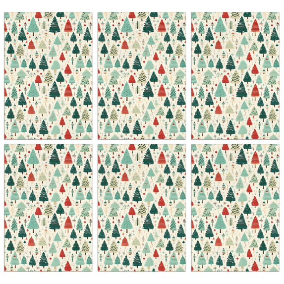 6 Pcs Funny Kitchen Towels,Beige Christmas Tree Pattern Microfiber Dish Towels,Kitchen Tea Towels,Kitchen Towel Set (18" X 26")