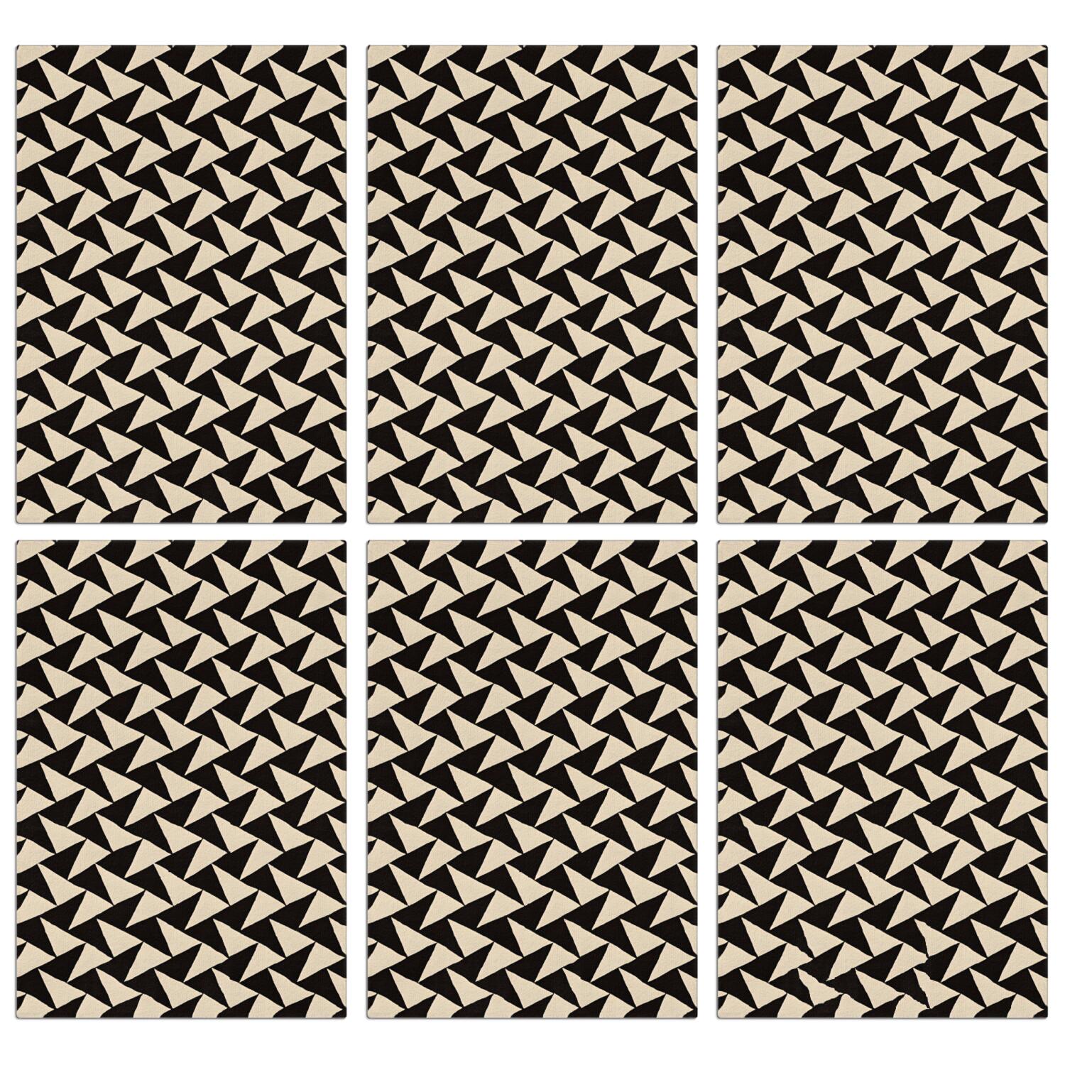 6 Pcs Funny Kitchen Towels,Black Beige Chevron Pattern Microfiber Dish Towels,Kitchen Tea Towels,Kitchen Towel Set (18" X 26")