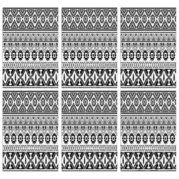 6 Pcs Funny Kitchen Towels,Black Geometric Triangle Gear Pattern Microfiber Dish Towels,Kitchen Tea Towels,Kitchen Towel Set (18" X 26")