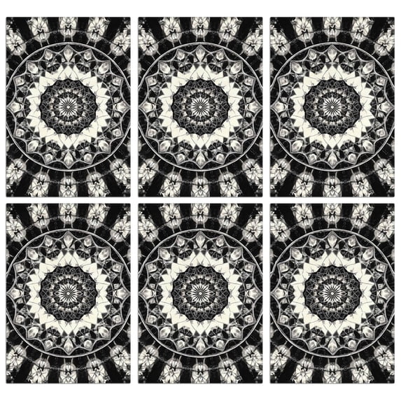 6 Pcs Funny Kitchen Towels,Black White Tie Dye Mandala Pattern Microfiber Dish Towels,Kitchen Tea Towels,Kitchen Towel Set (18" X 26")