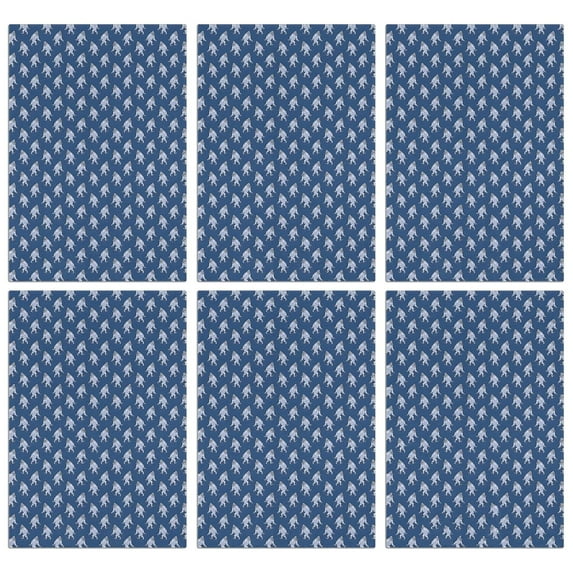 6 Pcs Funny Kitchen Towels,Blue Bigfoot Pattern Microfiber Dish Towels,Kitchen Tea Towels,Kitchen Towel Set (18" X 26")