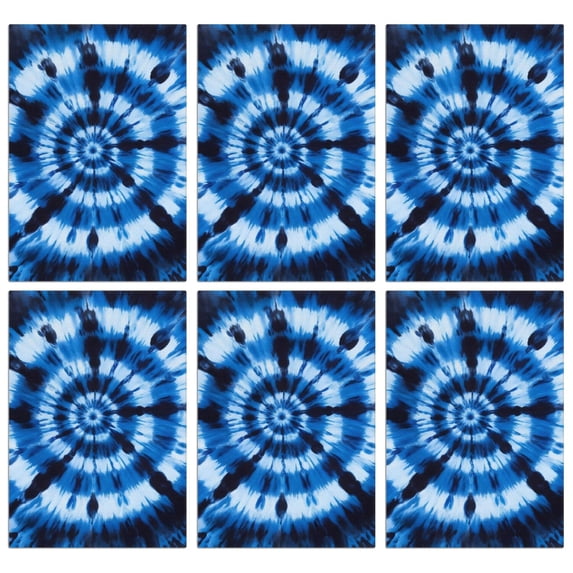 6 Pcs Funny Kitchen Towels,Blue White Tie Dye Spiral Pattern Microfiber Dish Towels,Kitchen Tea Towels,Kitchen Towel Set (18" X 26")