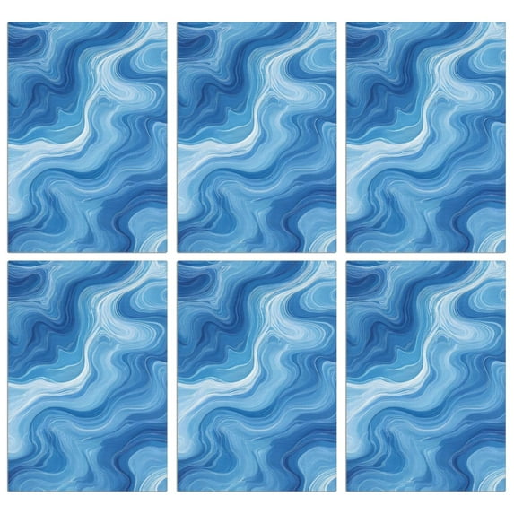 6 Pcs Funny Kitchen Towels,Blue White Tie Dye Swirl Pattern Microfiber Dish Towels,Kitchen Tea Towels,Kitchen Towel Set (18" X 26")