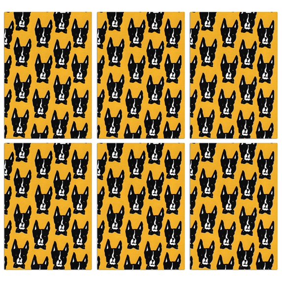 6 Pcs Funny Kitchen Towels,Boston Terrier Microfiber Dish Towels,Kitchen Tea Towels,Kitchen Towel Set (18" X 26")