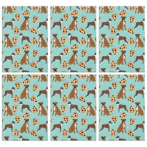 6 Pcs Funny Kitchen Towels,Boxer Dog Pitbull Terriers Dog and Pizza Microfiber Dish Towels,Kitchen Tea Towels,Kitchen Towel Set (18" X 26")