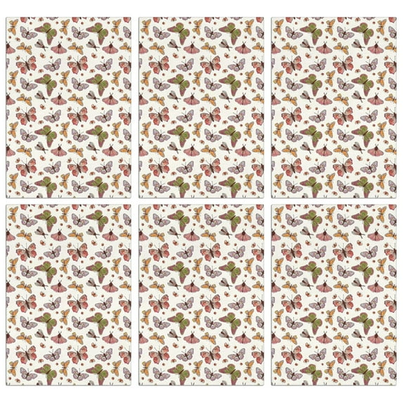 6 Pcs Funny Kitchen Towels,Butterfly Colorful Insect Pattern Microfiber Dish Towels,Kitchen Tea Towels,Kitchen Towel Set (18" X 26")