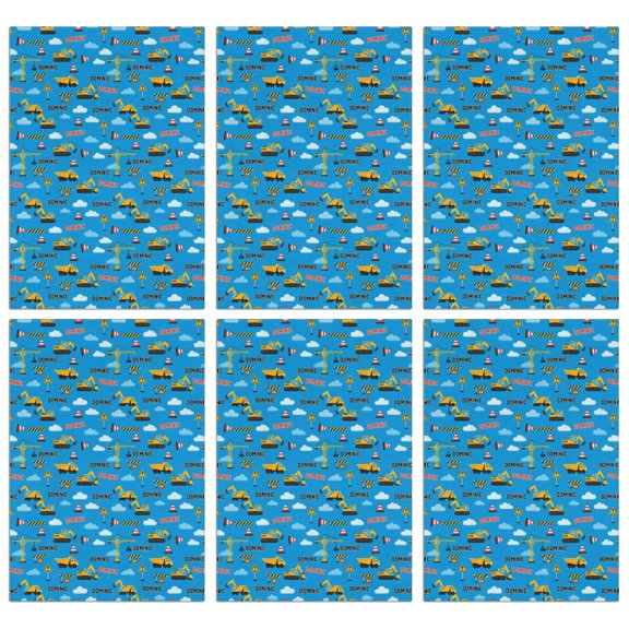 6 Pcs Funny Kitchen Towels,Cartoon Construction Vehicles Clouds Blue Pattern Microfiber Dish Towels,Kitchen Tea Towels,Kitchen Towel Set (18" X 26")