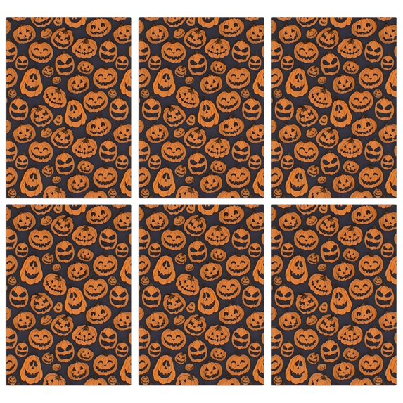 6 Pcs Funny Kitchen Towels,Classic Halloween Pumpkins Pattern Microfiber Dish Towels,Kitchen Tea Towels,Kitchen Towel Set (18" X 26")