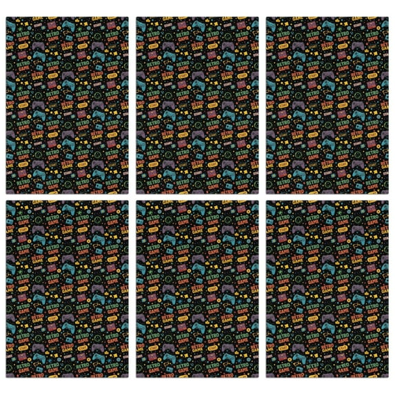 6 Pcs Funny Kitchen Towels,Colorful Controllers Games Words Black Pattern Microfiber Dish Towels,Kitchen Tea Towels,Kitchen Towel Set (18" X 26")