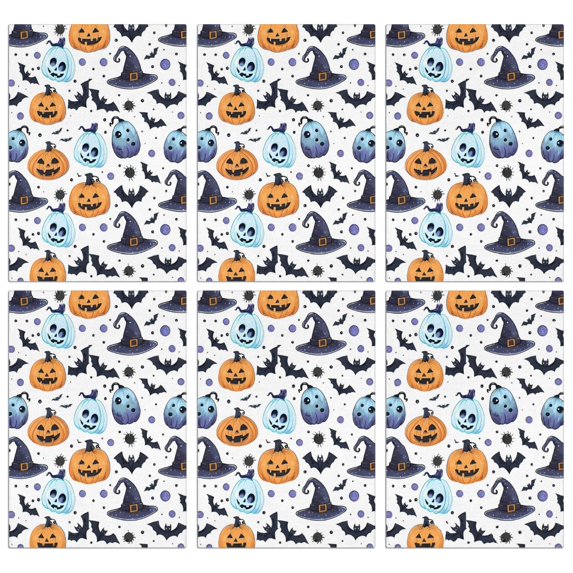 6 Pcs Funny Kitchen Towels,Colorful Pumpkin Halloween Pattern Microfiber Dish Towels,Kitchen Tea Towels,Kitchen Towel Set (18" X 26")