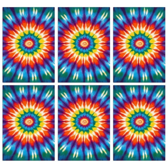 6 Pcs Funny Kitchen Towels,Colorful Rainbow Tie Dye Spiral Pattern Microfiber Dish Towels,Kitchen Tea Towels,Kitchen Towel Set (18" X 26")