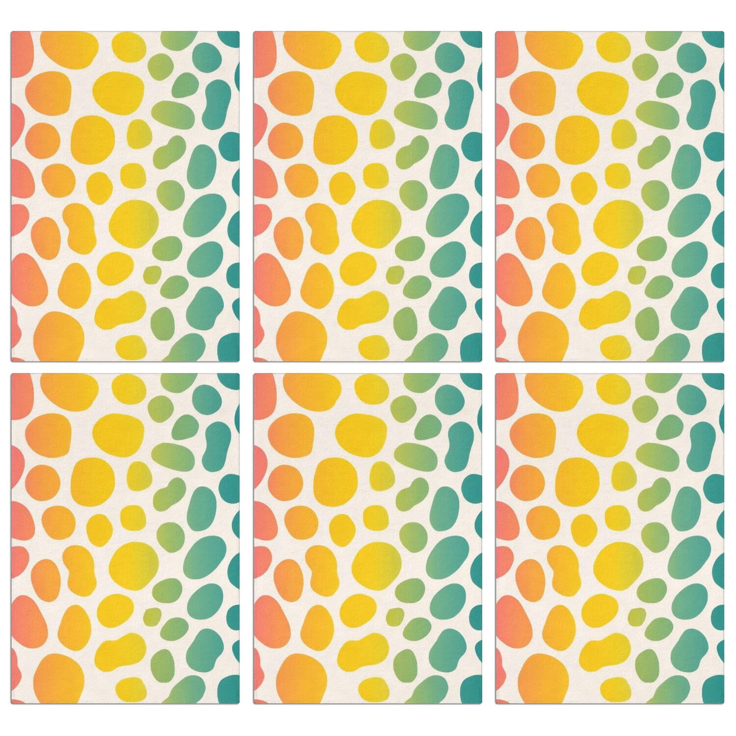 6 Pcs Funny Kitchen Towels,Colorful Spots Pattern Microfiber Dish Towels,Kitchen Tea Towels,Kitchen Towel Set (18" X 26")