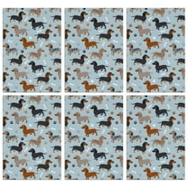 6 Pcs Funny Kitchen Towels,Cute Dachshund and Dog Footprint Microfiber Dish Towels,Kitchen Tea Towels,Kitchen Towel Set (18" X 26")