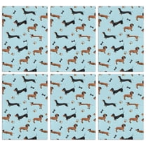 6 Pcs Funny Kitchen Towels,Dachshund Footprint Bone Microfiber Dish Towels,Kitchen Tea Towels,Kitchen Towel Set (18" X 26")