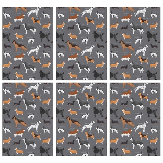 6 Pcs Funny Kitchen Towels,Dalmatian Corgi Bulldog Microfiber Dish Towels,Kitchen Tea Towels,Kitchen Towel Set (18" X 26")
