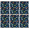 thumbnail image 1 of 6 Pcs Funny Kitchen Towels,DarkBlue Dinosaurs Clouds Rainbows Pattern Microfiber Dish Towels,Kitchen Tea Towels,Kitchen Towel Set (18" X 26"), 1 of 7