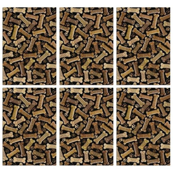 6 Pcs Funny Kitchen Towels,Dog Bones and Dog Footprints Microfiber Dish Towels,Kitchen Tea Towels,Kitchen Towel Set (18" X 26")