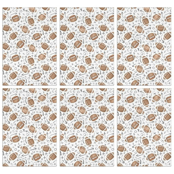 6 Pcs Funny Kitchen Towels,Football with Symbols Pattern Microfiber Dish Towels,Kitchen Tea Towels,Kitchen Towel Set (18" X 26")