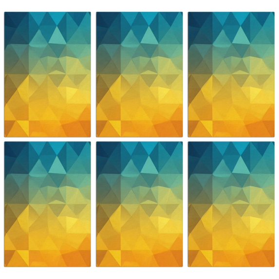 6 Pcs Funny Kitchen Towels,Geometric Gradient Microfiber Dish Towels,Kitchen Tea Towels,Kitchen Towel Set (18" X 26")