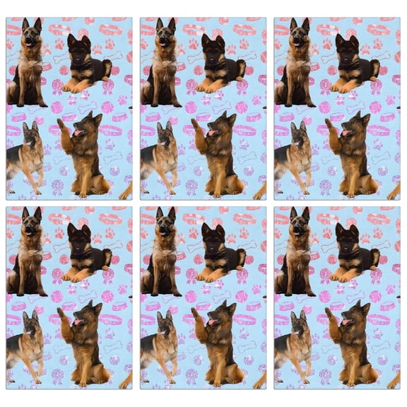 6 Pcs Funny Kitchen Towels,German Shepherd Microfiber Dish Towels,Kitchen Tea Towels,Kitchen Towel Set (18" X 26")
