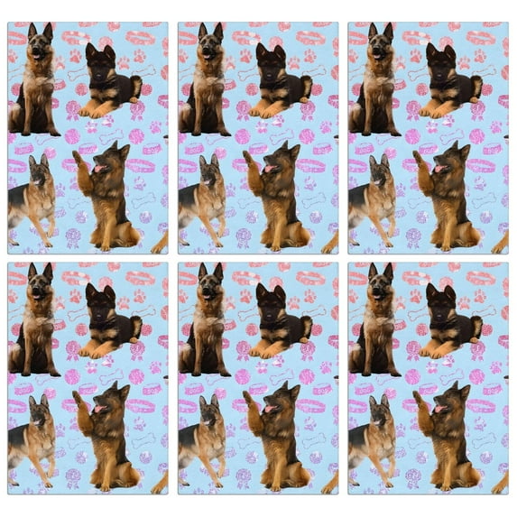 6 Pcs Funny Kitchen Towels,German Shepherd Microfiber Dish Towels,Kitchen Tea Towels,Kitchen Towel Set (18" X 26")