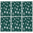thumbnail image 1 of 6 Pcs Funny Kitchen Towels,Green Christmas Snowflake Pattern Microfiber Dish Towels,Kitchen Tea Towels,Kitchen Towel Set (18" X 26"), 1 of 7