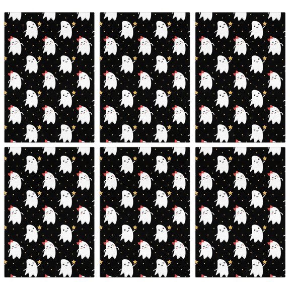 6 Pcs Funny Kitchen Towels,Halloween Cute Ghosts Pattern Microfiber Dish Towels,Kitchen Tea Towels,Kitchen Towel Set (18" X 26")