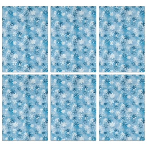 6 Pcs Funny Kitchen Towels,Light Blue Christmas Snowflake Pattern Microfiber Dish Towels,Kitchen Tea Towels,Kitchen Towel Set (18" X 26")