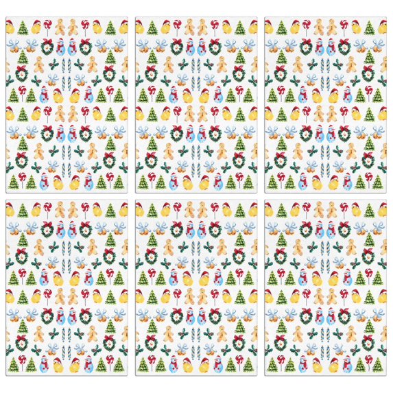 6 Pcs Funny Kitchen Towels,Multicolor Christmas Pattern Microfiber Dish Towels,Kitchen Tea Towels,Kitchen Towel Set (18" X 26")