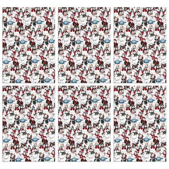 6 Pcs Funny Kitchen Towels,Multicolor Christmas Snowman Pattern Microfiber Dish Towels,Kitchen Tea Towels,Kitchen Towel Set (18" X 26")