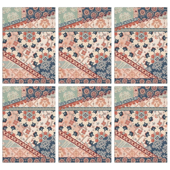 6 Pcs Funny Kitchen Towels,Multicolor Ethnic Patchwork Pattern Microfiber Dish Towels,Kitchen Tea Towels,Kitchen Towel Set (18" X 26")