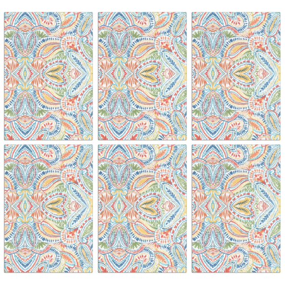 6 Pcs Funny Kitchen Towels,Multicolor Paisley Pattern Microfiber Dish Towels,Kitchen Tea Towels,Kitchen Towel Set (18" X 26")