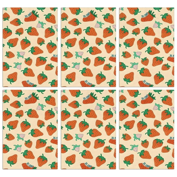 6 Pcs Funny Kitchen Towels,Orange Strawberry Plants Fruit Microfiber Dish Towels,Kitchen Tea Towels,Kitchen Towel Set (18" X 26")