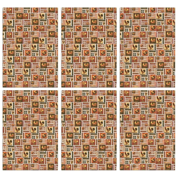 6 Pcs Funny Kitchen Towels,Patchwork Chicken Pattern Microfiber Dish Towels,Kitchen Tea Towels,Kitchen Towel Set (18" X 26")