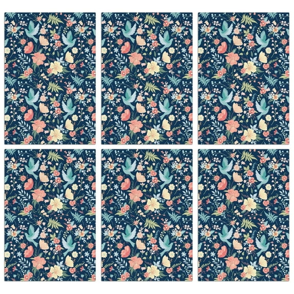 6 Pcs Funny Kitchen Towels,Pioneer Flower Floral Print Pattern Microfiber Dish Towels,Kitchen Tea Towels,Kitchen Towel Set (18" X 26")