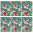 thumbnail image 1 of 6 Pcs Funny Kitchen Towels,Pioneer Flower Floral Print Pattern Microfiber Dish Towels,Kitchen Tea Towels,Kitchen Towel Set (18" X 26"), 1 of 7