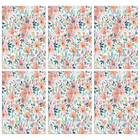 6 Pcs Funny Kitchen Towels,Pioneer Flower Floral Print Pattern Microfiber Dish Towels,Kitchen Tea Towels,Kitchen Towel Set (18" X 26")