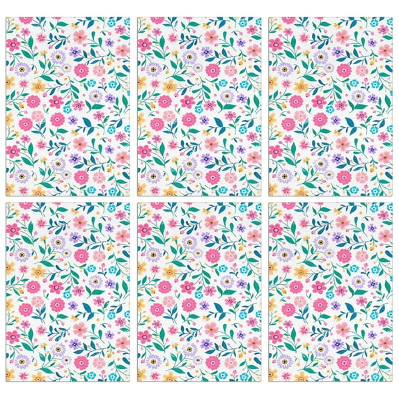 6 Pcs Funny Kitchen Towels,Pioneer Flower Floral Print Pattern Microfiber Dish Towels,Kitchen Tea Towels,Kitchen Towel Set (18" X 26")