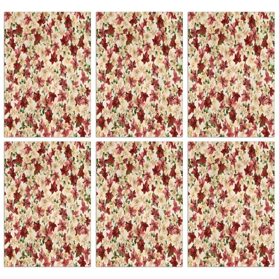 6 Pcs Funny Kitchen Towels,Pioneer Flower Floral Print Pattern Microfiber Dish Towels,Kitchen Tea Towels,Kitchen Towel Set (18" X 26")