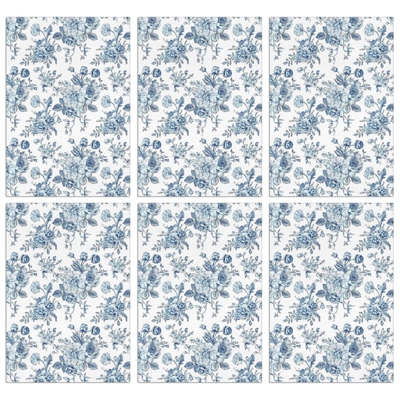 6 Pcs Funny Kitchen Towels,Pioneer Flower Floral Print Pattern Microfiber Dish Towels,Kitchen Tea Towels,Kitchen Towel Set (18" X 26")