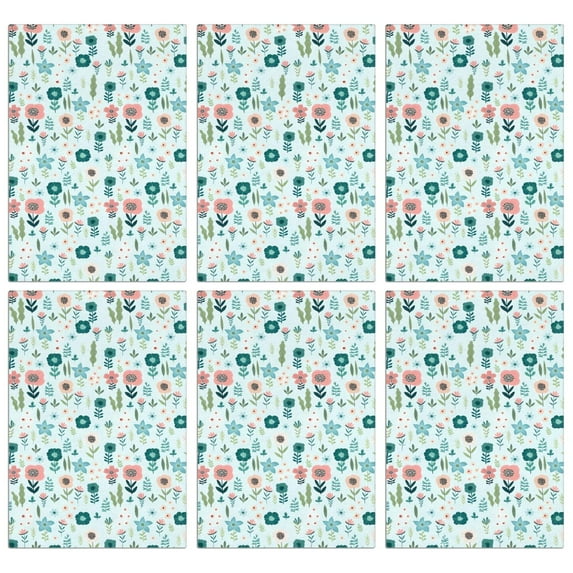 6 Pcs Funny Kitchen Towels,Pioneer Flower Floral Print Pattern Microfiber Dish Towels,Kitchen Tea Towels,Kitchen Towel Set (18" X 26")