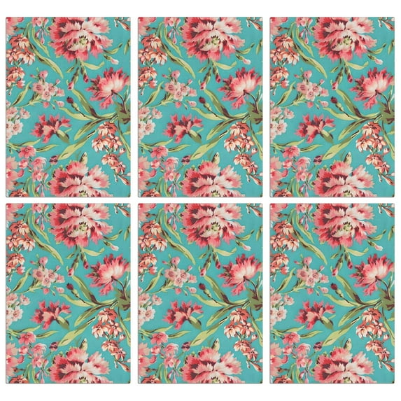 6 Pcs Funny Kitchen Towels,Pioneer Flower Floral Print Pattern Microfiber Dish Towels,Kitchen Tea Towels,Kitchen Towel Set (18" X 26")