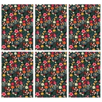 6 Pcs Funny Kitchen Towels,Pioneer Flower Floral Print Pattern Microfiber Dish Towels,Kitchen Tea Towels,Kitchen Towel Set (18" X 26")