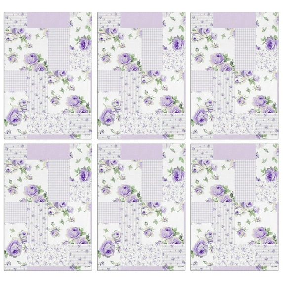 6 Pcs Funny Kitchen Towels,Pioneer Flower Floral Print Pattern Microfiber Dish Towels,Kitchen Tea Towels,Kitchen Towel Set (18" X 26")