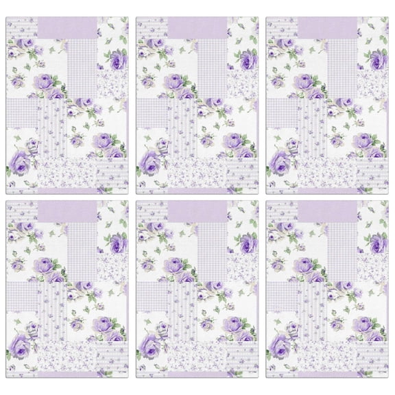 6 Pcs Funny Kitchen Towels,Pioneer Flower Floral Print Pattern Microfiber Dish Towels,Kitchen Tea Towels,Kitchen Towel Set (18" X 26")