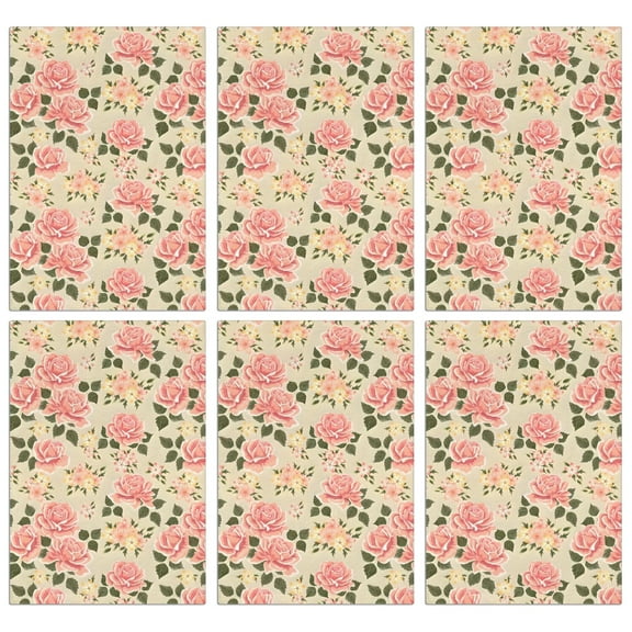 6 Pcs Funny Kitchen Towels,Pioneer Flower Floral Print Pattern Microfiber Dish Towels,Kitchen Tea Towels,Kitchen Towel Set (18" X 26")